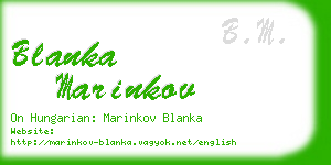 blanka marinkov business card